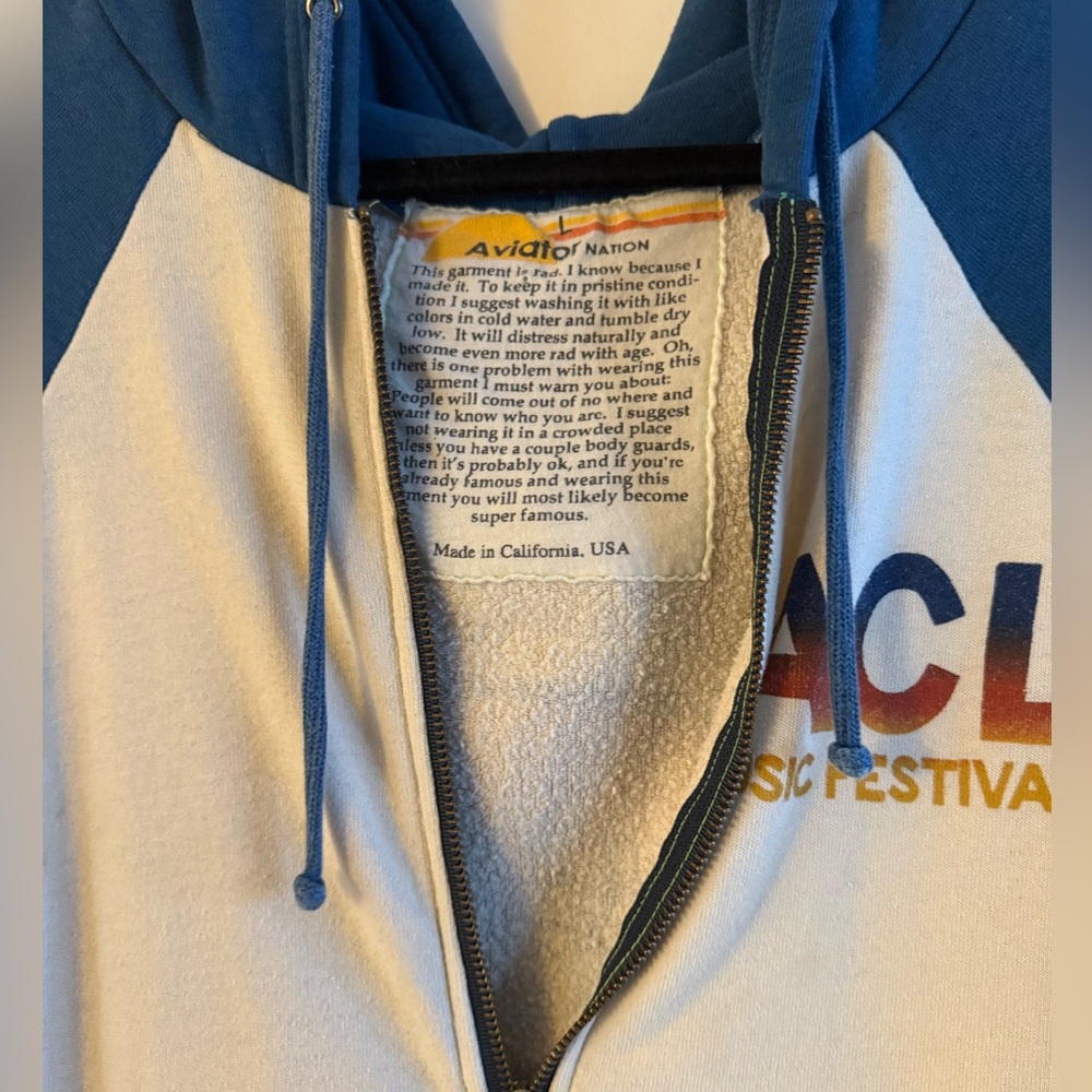 Aviator Nation ACL Music Festival Zip Up Hoodie - Picture 3 of 4